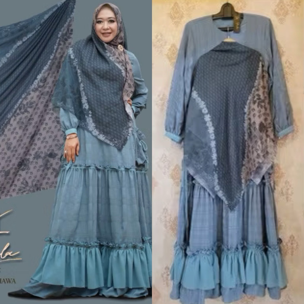 [MOTIF HAWA] GAMIS SYARI TERBARU / DRESS SET PRINTING " NOURA SERIES " By Motifhawa Official