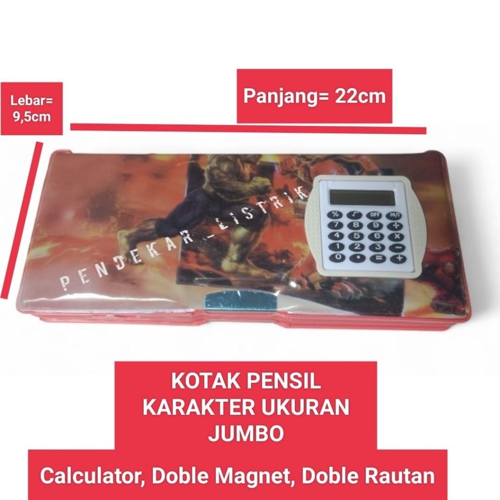 

KOTAK PENSIL KARAKTER DOBLE MAGNET UKURAN JUMBO