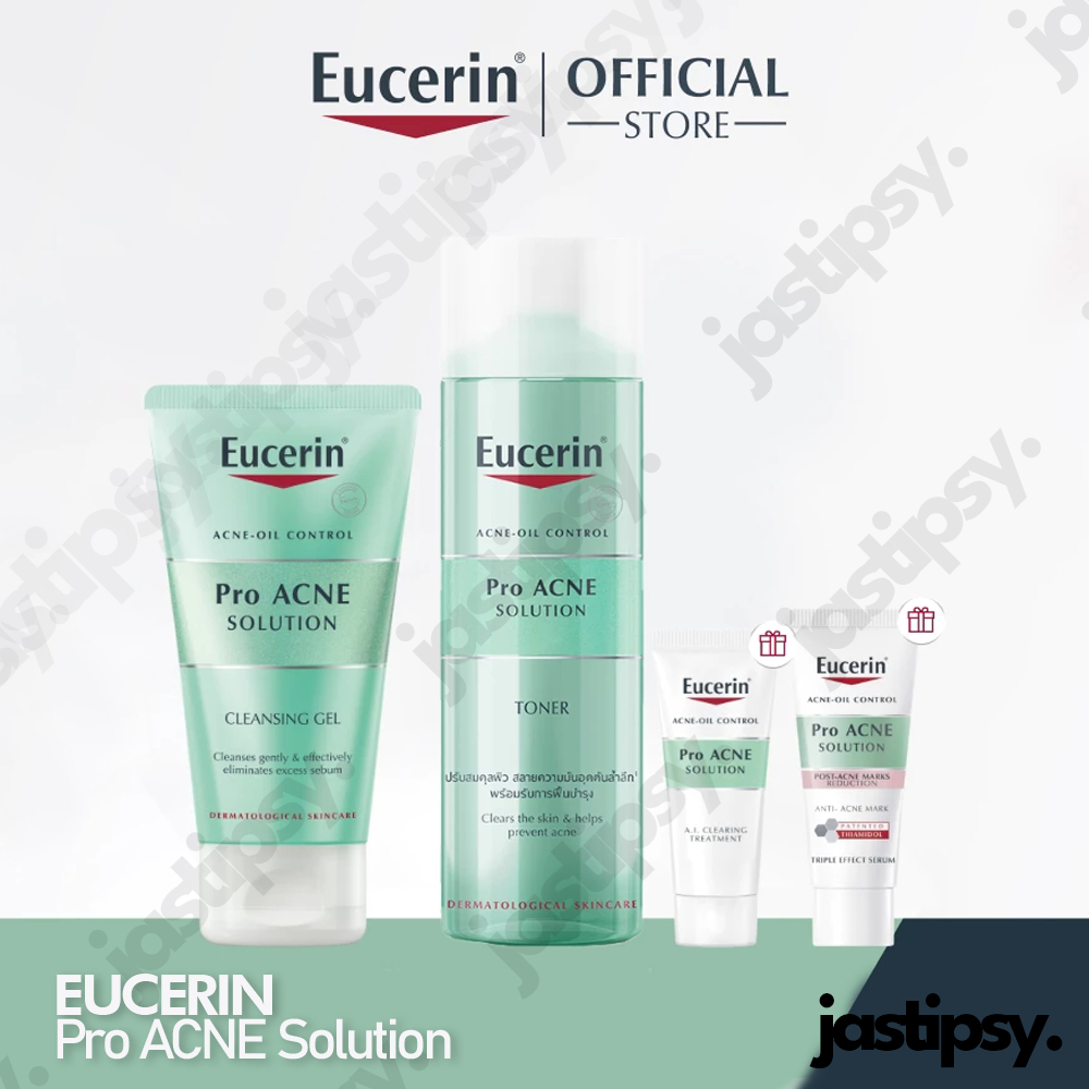 EUCERIN ProACNE Solution Series - Cleansing Gel Foam Triple Serum Toner Scrub Lotion AI Matt Fluid