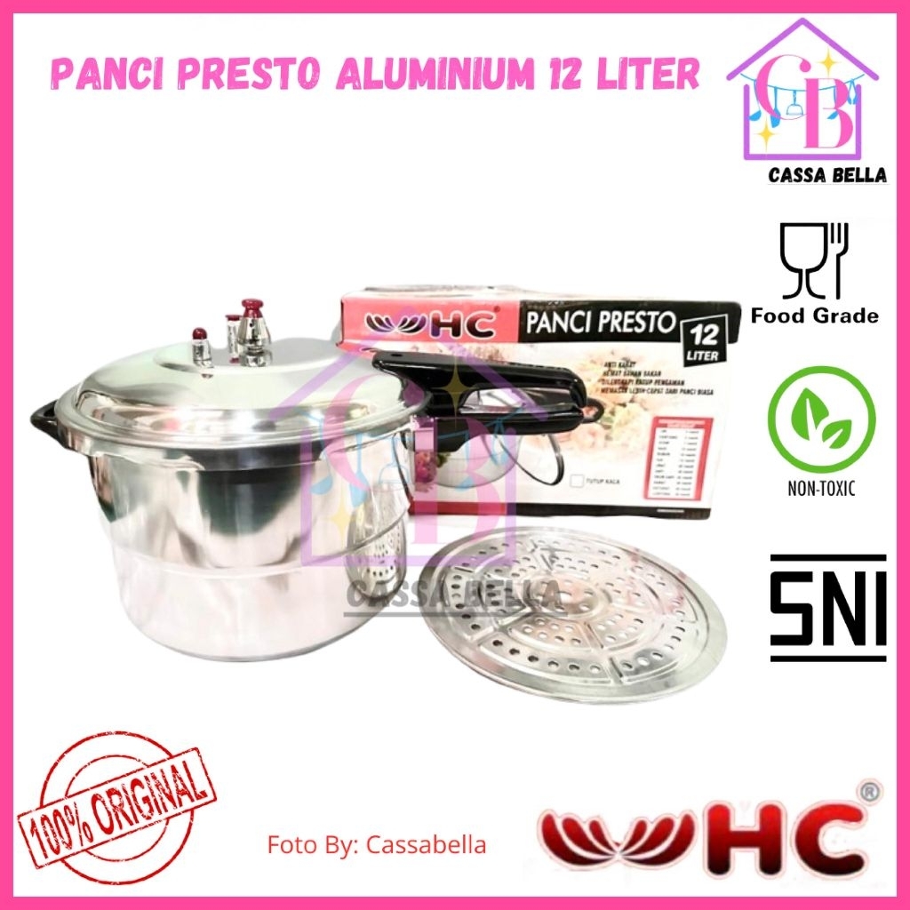 Presto 12 Liter HC / Panci Presto 12ltr+Steamer HC / Panci Presto 12 Liter
