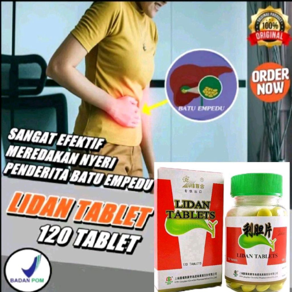 Lidan tablet obat empedu asli Obat Penghancur Batu Empedu