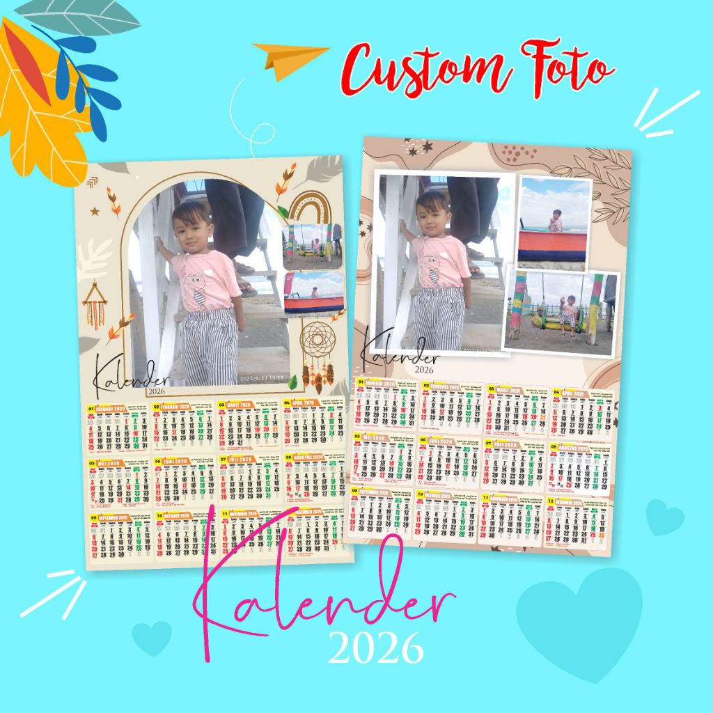 

KALENDER CUSTOM FOTO 2026 plus Klep Seng