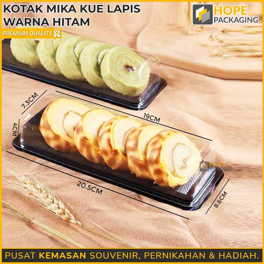 [5 PCS] Kotak Mika Kue Lapis/Kotak Kue Pia Brownies/ Kotak Kue Bolu Gulung Premium Murah