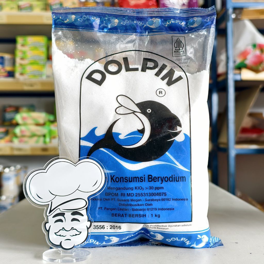 

Garam Konsumsi Dolphin 1Kg / Dolphin Garam Bersodium 1Kg