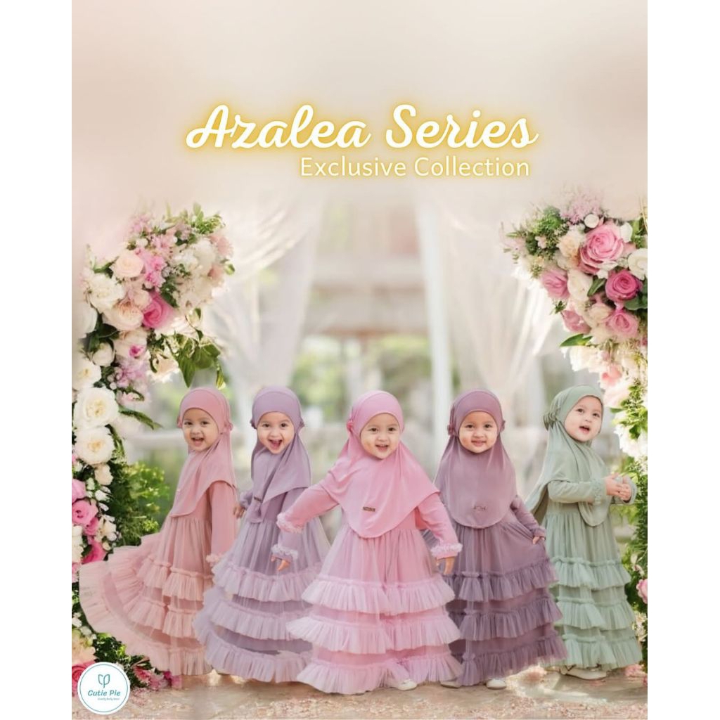 AZALEA SERIES  DRESS ANAK BAJU PESTA TILE GAMIS SET HIJAB PREMIUM