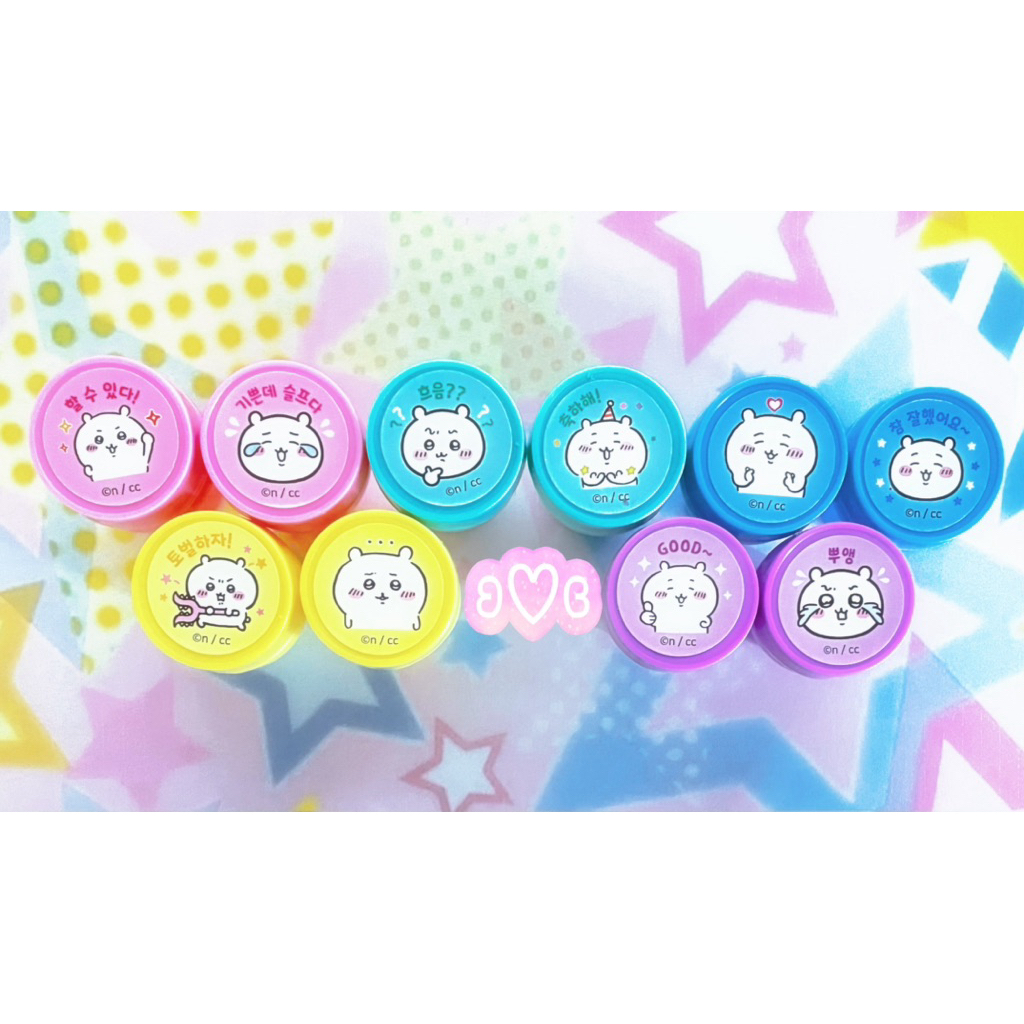 

| ♡ | Chiikawa Official Stamps !! | Official Chiikawa Merch / Merchandise Collection | Round Stamps Japanese / Korean |