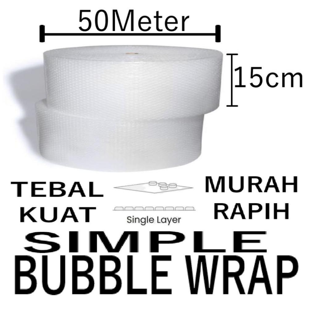 

Bubble Wrap 15CM x 50M Electric Cutting Premium Tebal Bening Plastik Babel Wrep Roll LDPE Potongan 15cm x 50meter