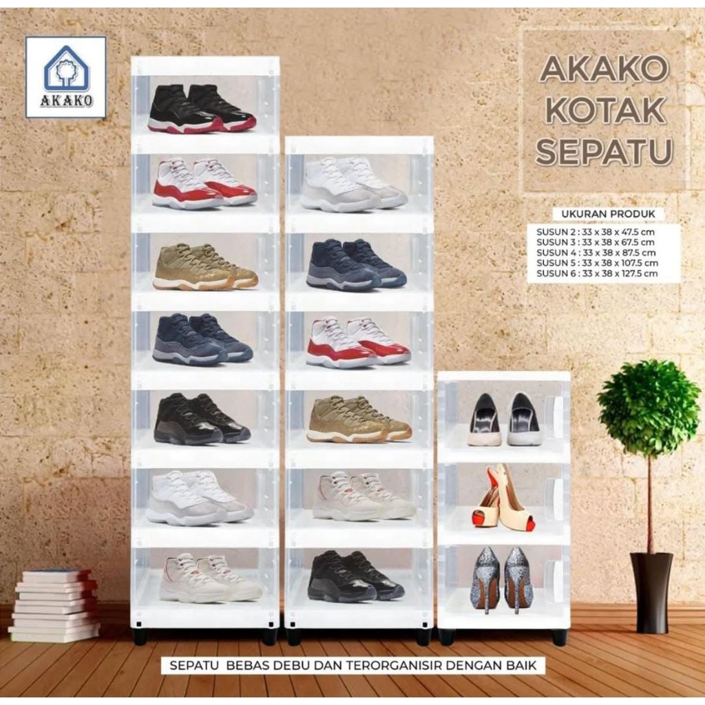 LEMARI AKAKO KOTAK SEPATU 6 SUSUN