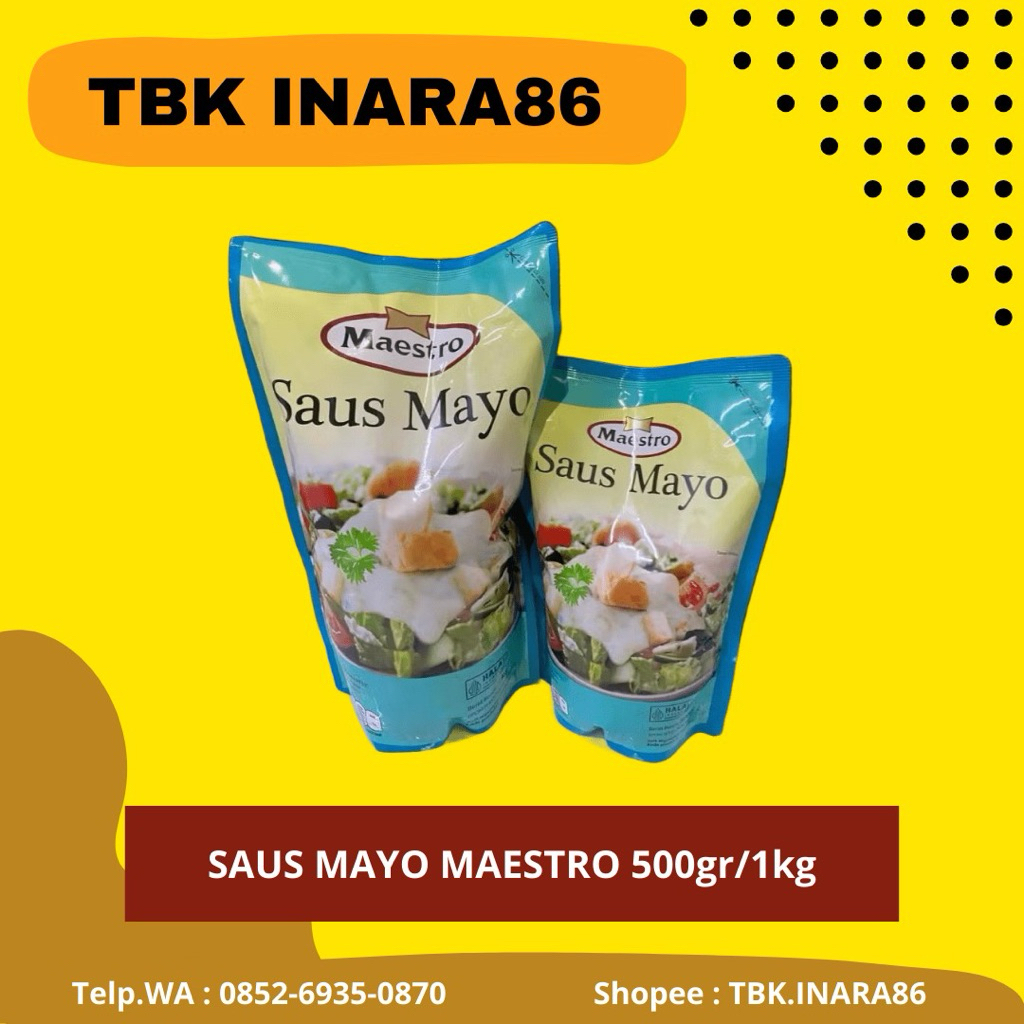 

Saus Mayo Maestro Refill 500gr/1kg – Mayonnaise Lembut Gurih Serbaguna
