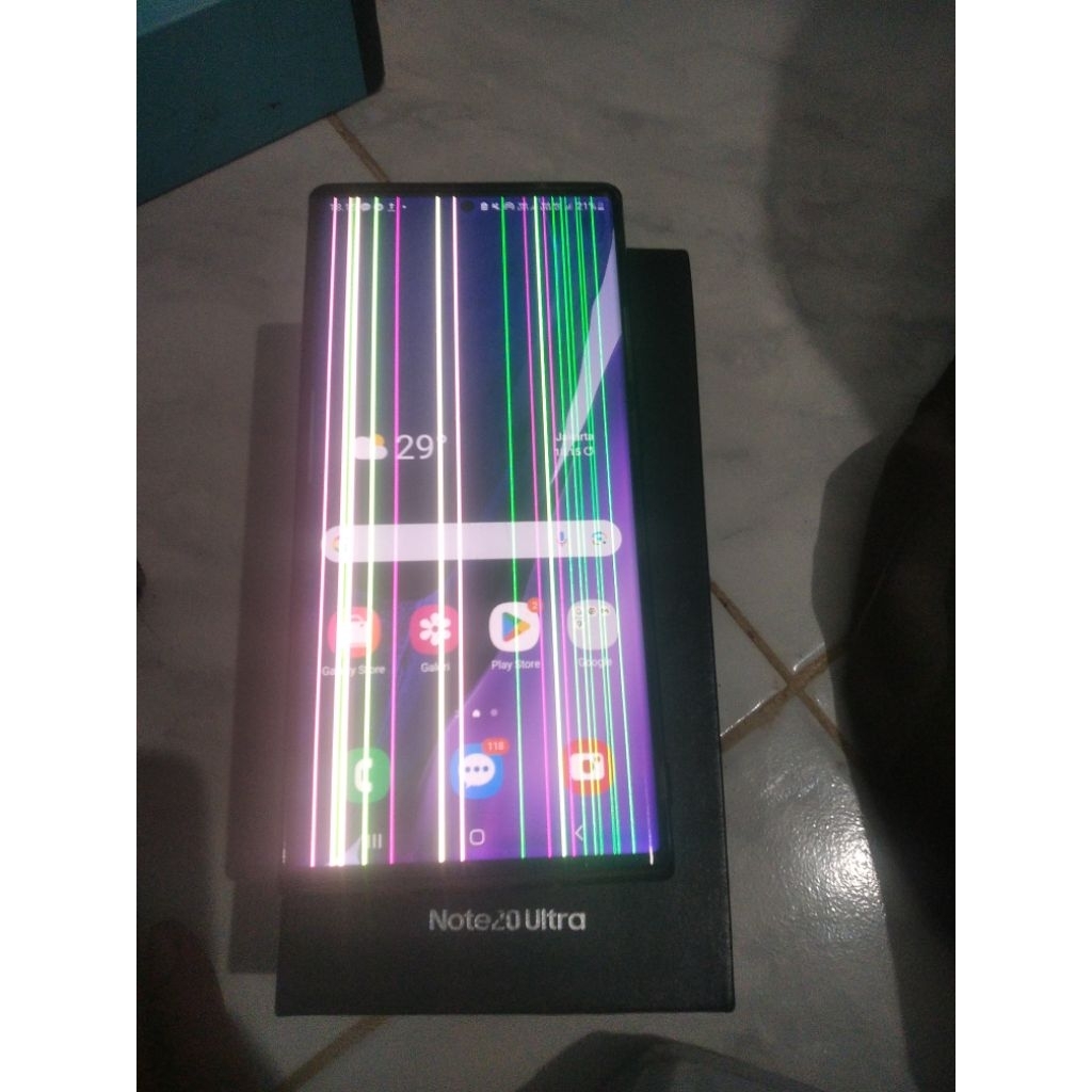 mesin +kotak samsung note 20 ultra sein normal