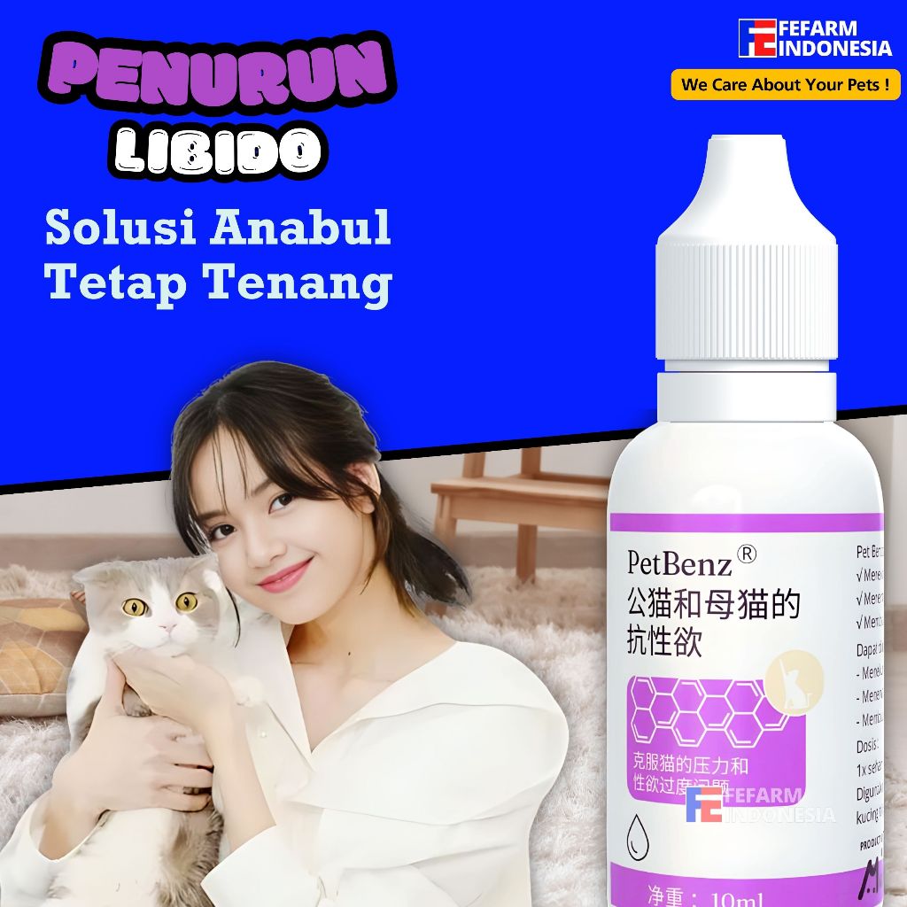 Libido Drops Obat Penurun Birahi Libido Kucing Jantan Betina FEFARM
