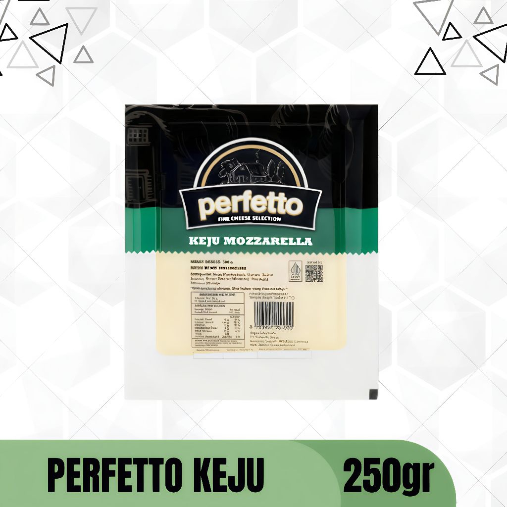 

Keju Mozzarella Perfetto 250 gram - Keju Lumer, Keju Leleh, Keju Pizza Lumer, Keju Perfetto Halal, Keju Mozarella Leleh