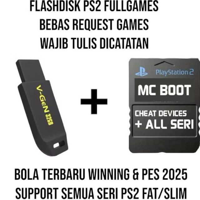 FLASHDISK Plesdis PlayStations PS2 FULL GAME 32Gb 64Gb