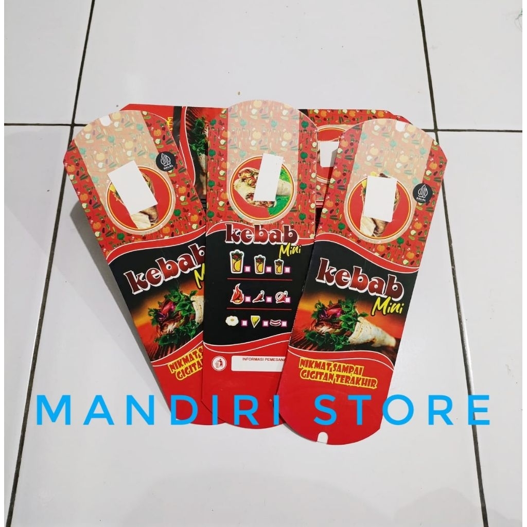 

Bungkus Kemasan Kebab Kecil Motif Warna Isi 100 Pcs