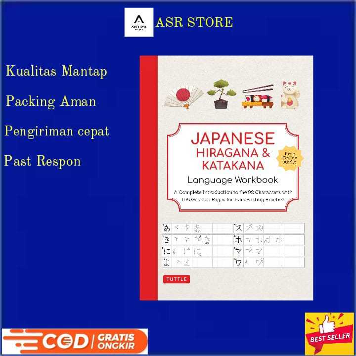 

Buku belajar jepang, Japanese Hiragana and Katakana Language Workbook