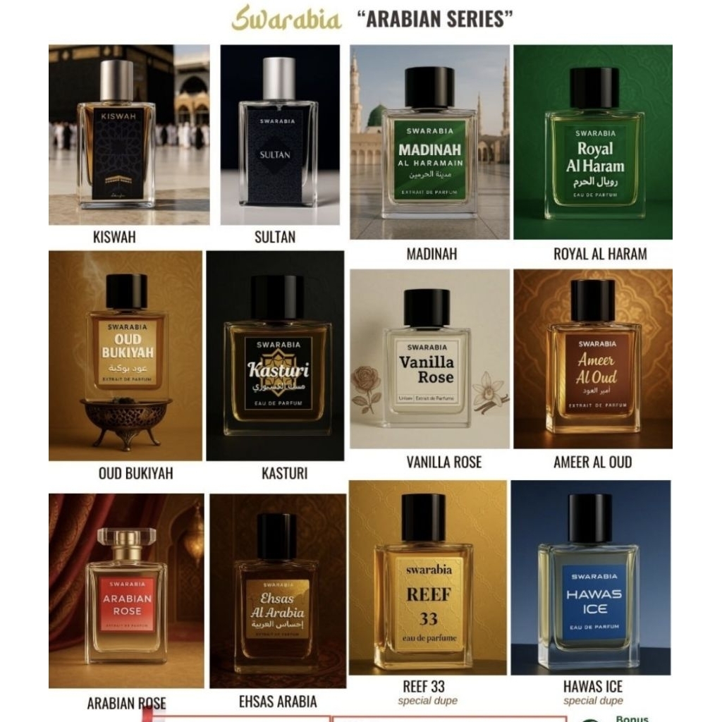 SWARABIA livinghome Parfum Khas Tanah Suci Raudhah Kiswah Sultan BPOM