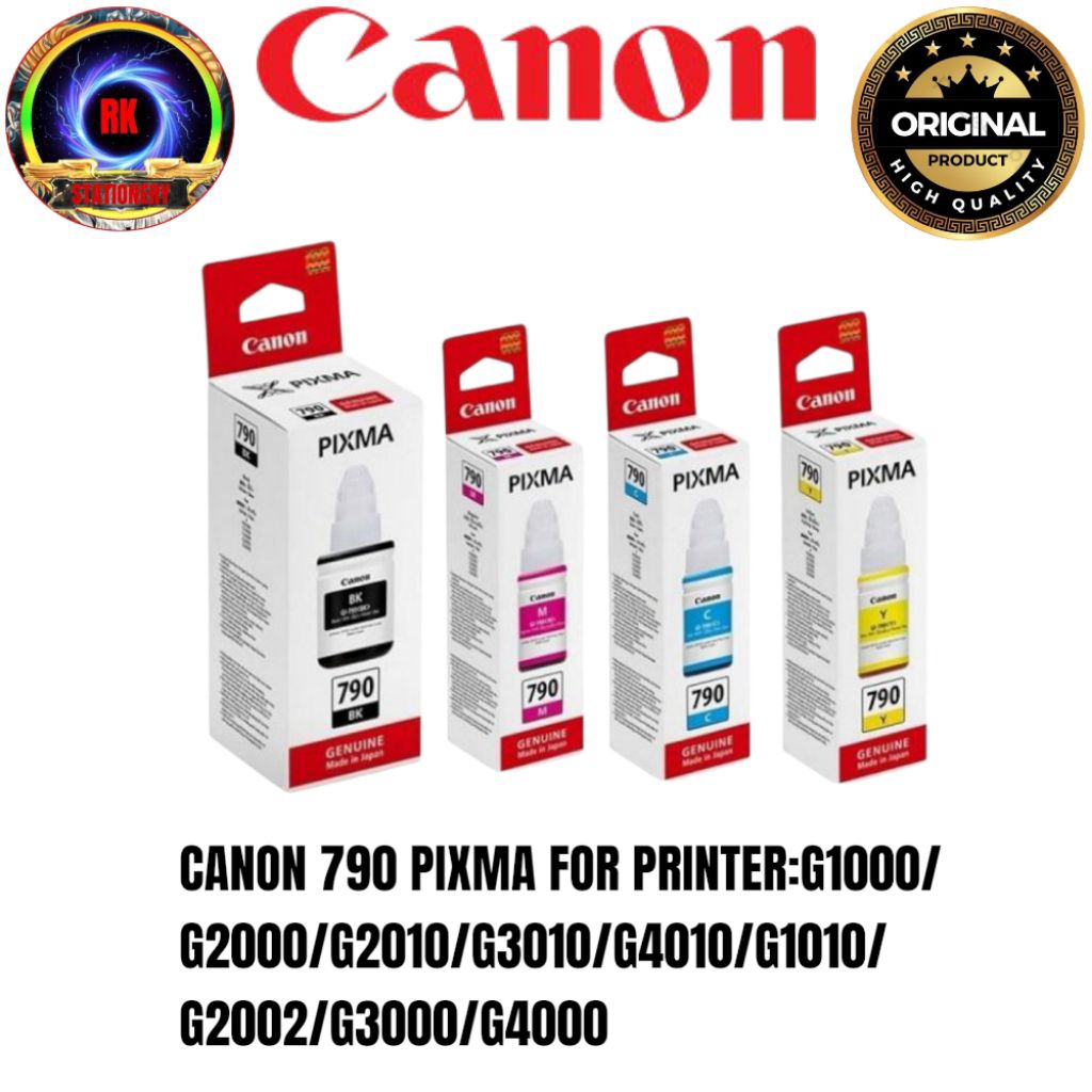 VARIAN TINTA CANON PIXMA 790 ORIGINAL FOR PRINTER:G1010 G2010 G3010