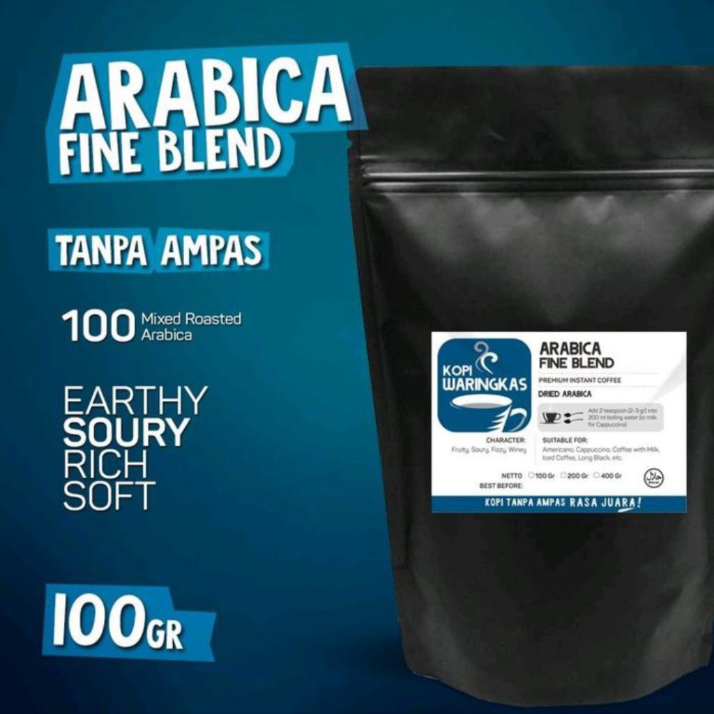 

KOPI WARINGKAS FINE BLEND ARABICA (100 GR) | KOPI BUBUK TANPA AMPAS SUPER ENAK 100% ORIGINAL
