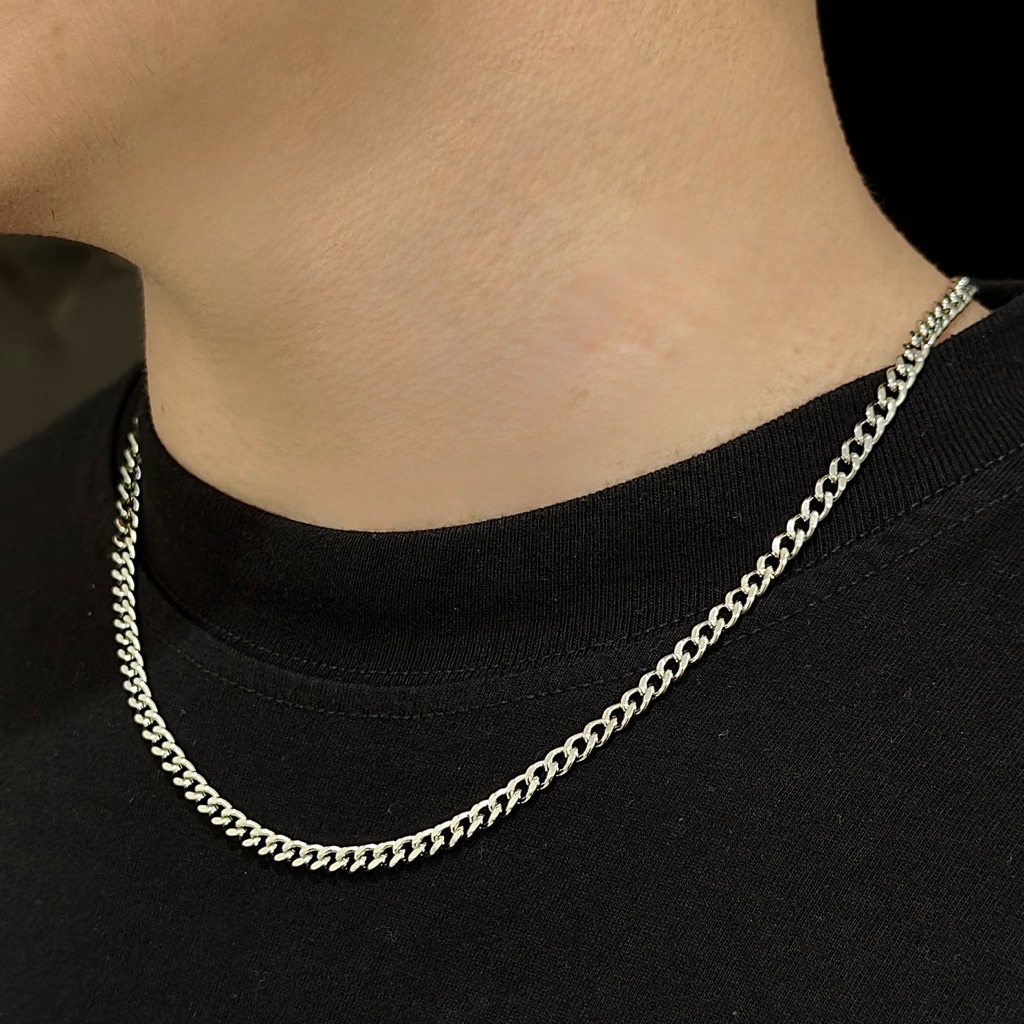 KALUNG RANTAI ANTI KARAT & ANTI PUDAR / KALUNG PRIA SIMPEL / AKSESORIS PRIA