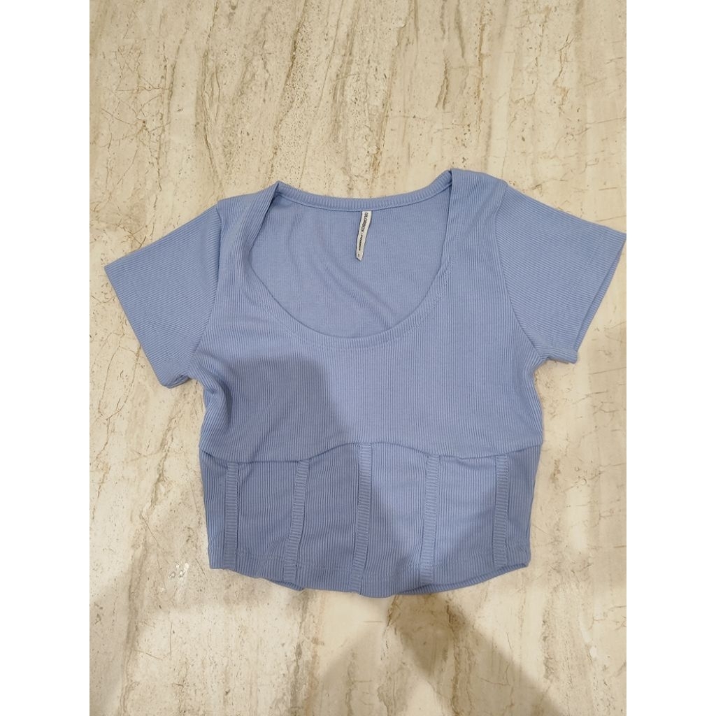 preloved colorbox blue croptop