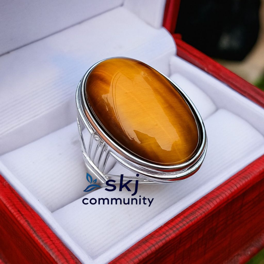 CINCIN BATU TIGER EYE MEWAH UKURAN JUMBO