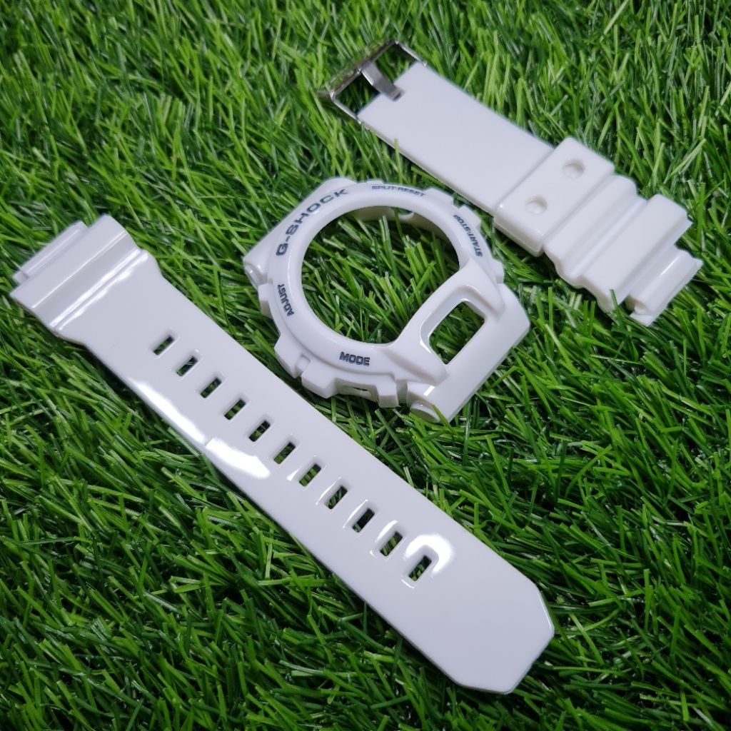 BNB BEZEL N STRAP GSHOCK G-SHOCK GDX6900 GDX-6900 WHITE GREY GLOSSY