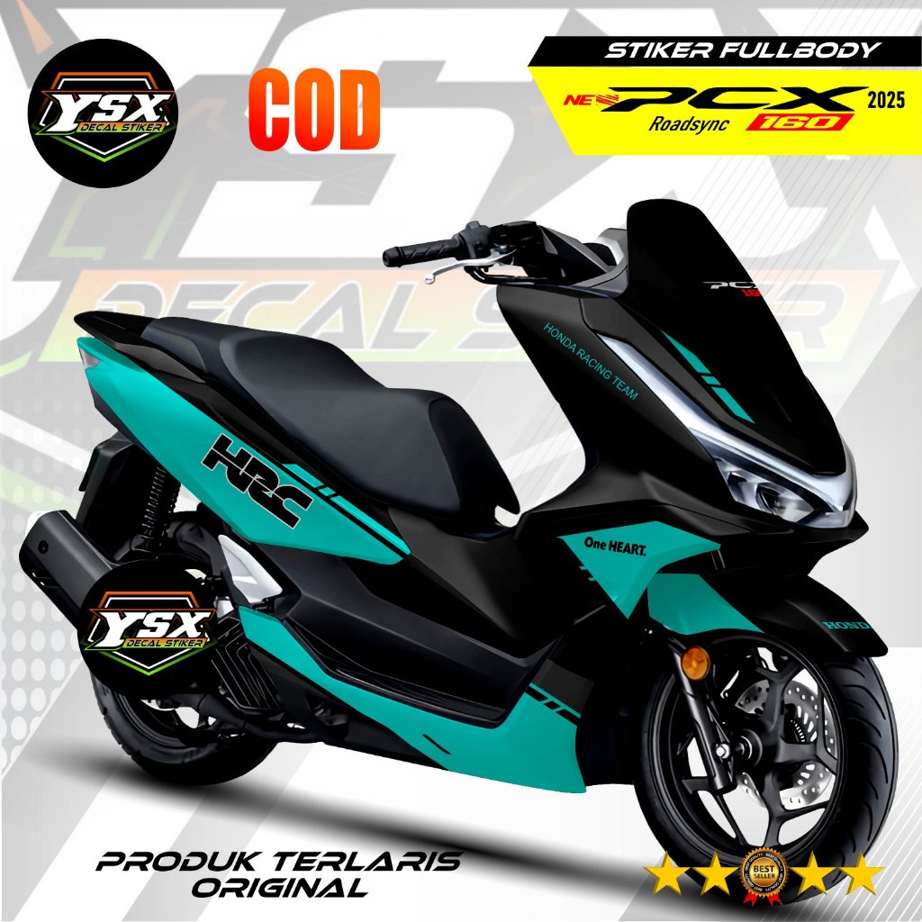 Decal PCX 160 Roadsync Stiker Fullbody HRC Hitam