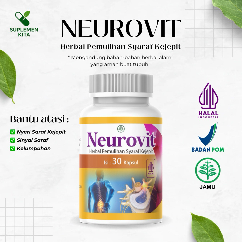 PROMO NEUROVIT - Herbal Alami Nyeri Sendi dan Tulang, saraf kejepit, asam urat, rematik, radang send