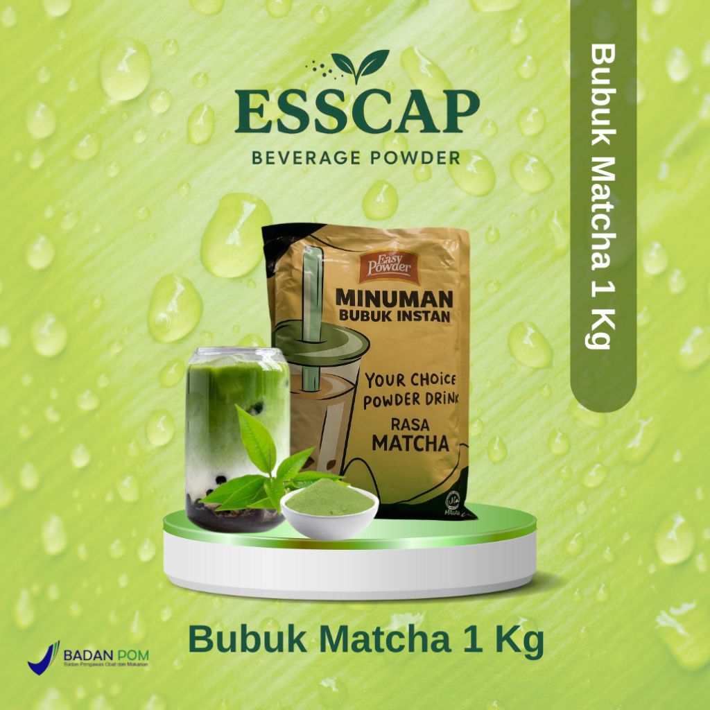 

darmavanss - bubuk minuman matcha 1kg minuman instan rasa autentik, lezat untuk dingin & panas bubuk