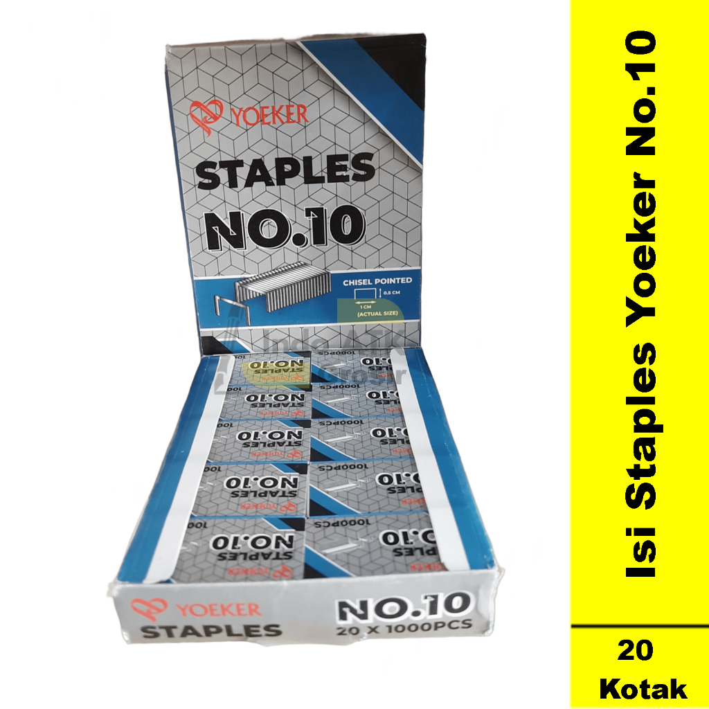 

1 Pack Isi 20 Pcs Staples YOEKER No.10 - 1M