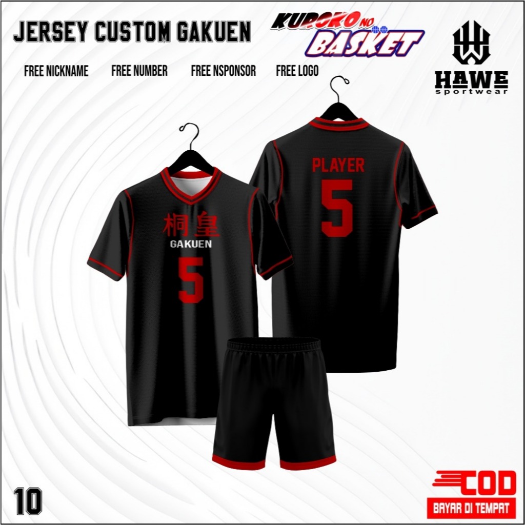 JERSEY CUSTOM ANIME  KUROKO BASKET 10 TERBARU  2025 Premium Gratis Pasang Nama