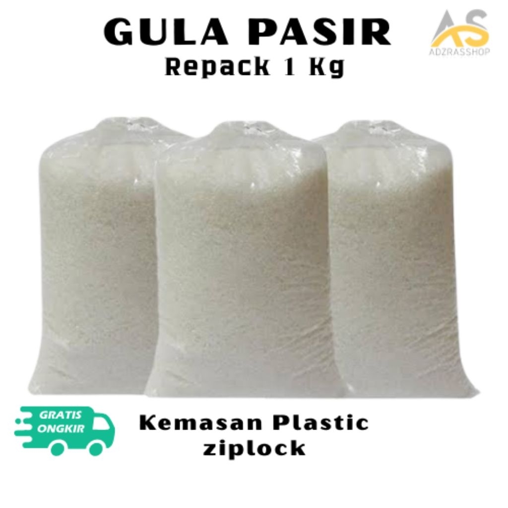 

Gula Pasir Putih Curah Ukuran 1 Kg. Kemasan Plastic Ziplock