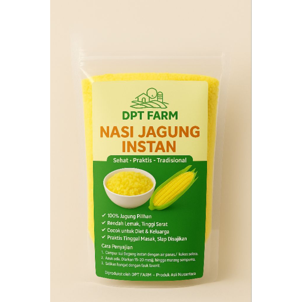 

Nasi Jagung Instan DPT FARM – Gerit / Ampok Sehat Rendah Gula Cocok untuk Diet & Diabetes 500 gram