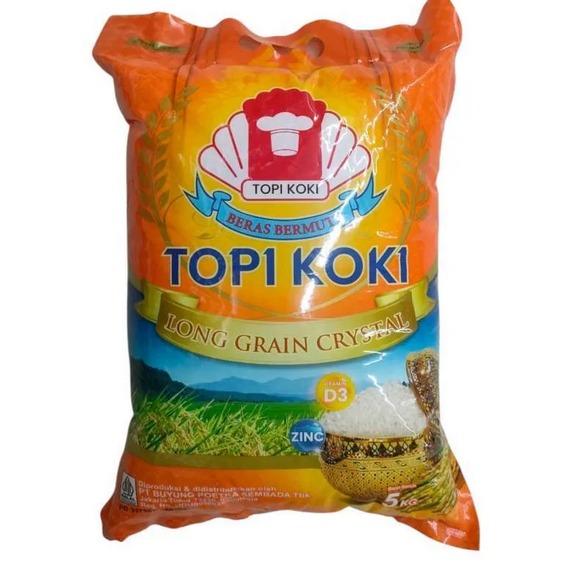 

TOPI KOKI LONG GRAIN CRYSTAL 5 KG BERAS PREMIUM KHUSUS GRAB GOJEK GOSEND INSTANT BANDUNG HALAL LEGIT AUTHENTIC ORIGINAL BEST SELLER SALE PROMO VIRAL KONJAC JAPONICA JEPANG PORANG RICE SHIRATAKI DIET DIABETES RENDAH KALORI HIGH EXPORT QUALITY RICE SAWIT PU