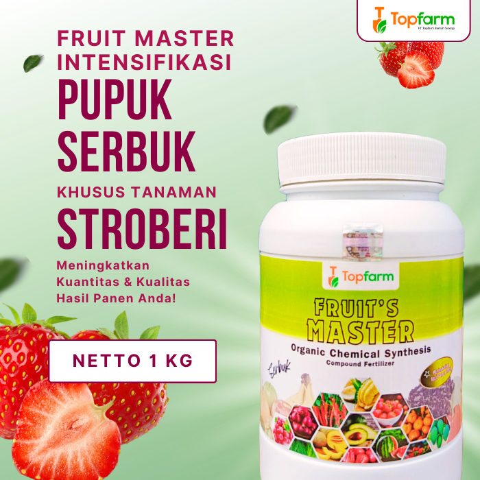 Pupuk Serbuk Topfarm / Pupuk Stroberi Agar Berbuah Lebat Manis Dan Jumbo / Pupuk Stroberi Agar Berbu