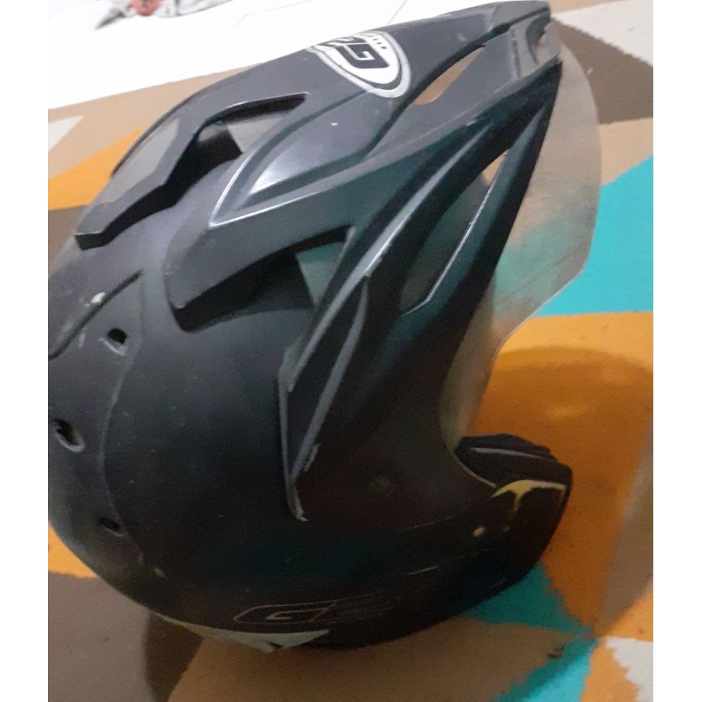 Helm Bekas Half Face : G2 Double Visor Exterminator + Helm Bogo