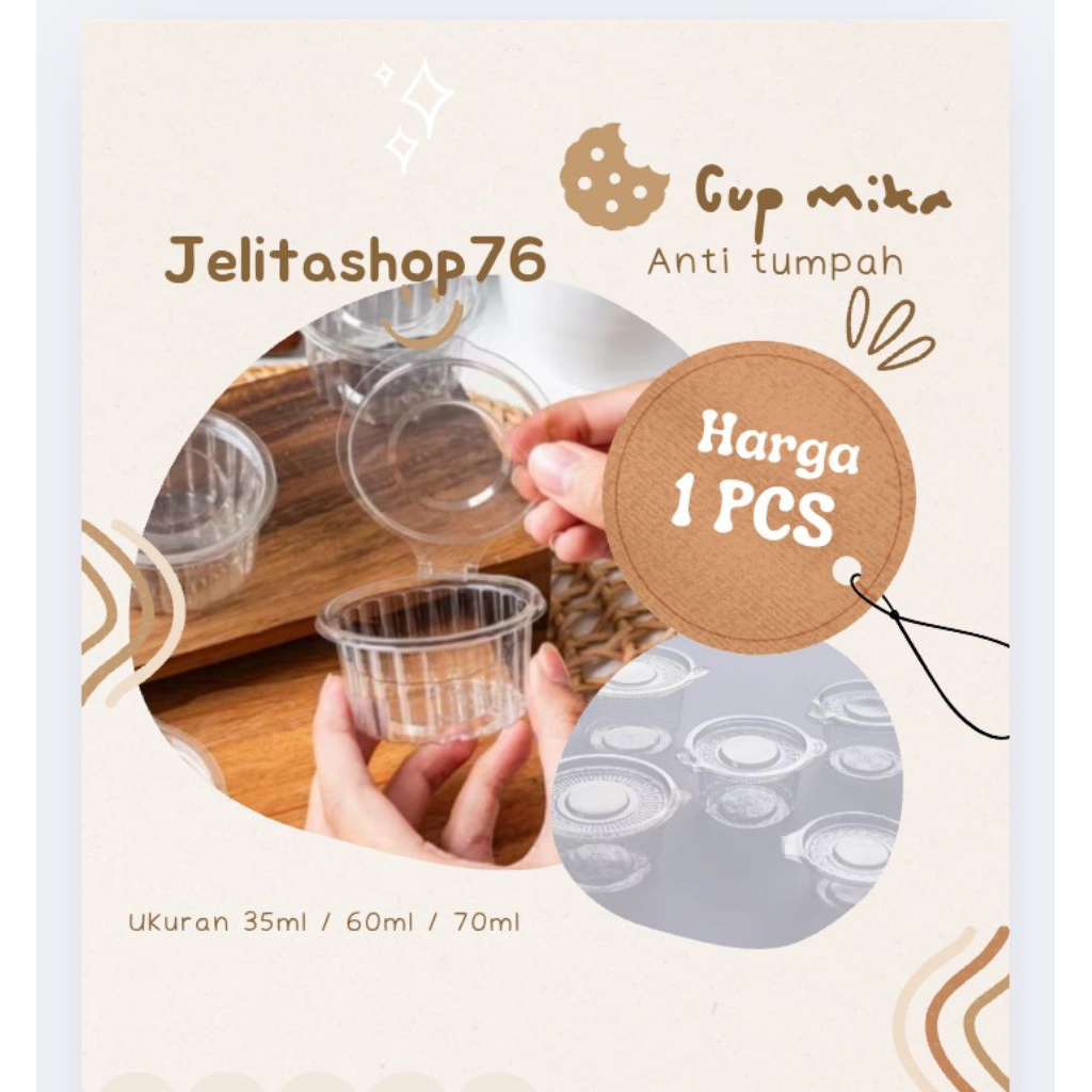 Gelas Cup mika sambal sauce / saos puding eceran