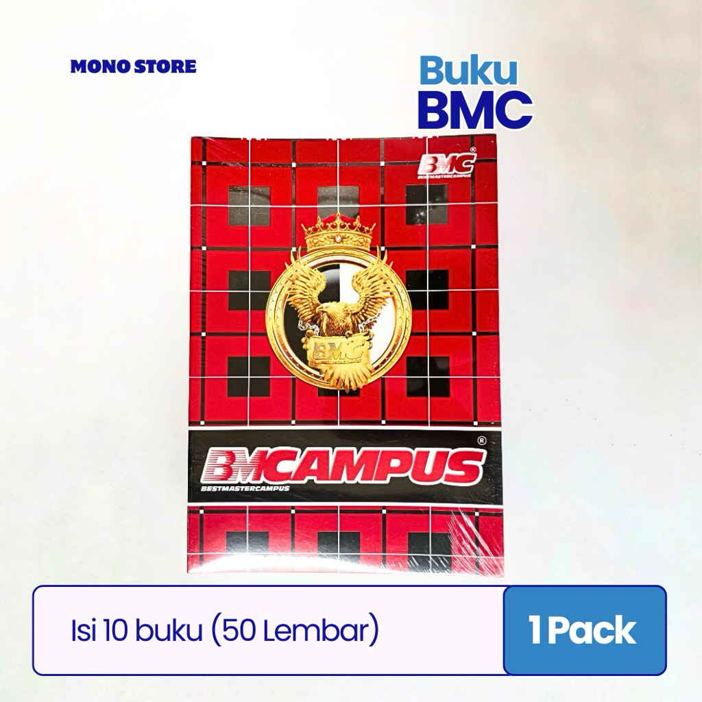 

[1 Pack (10 Pcs)] BMCampus Book Isi 50 Lembar / Buku Tulis Kampus BMCampus Besar Isi 50 Lembar