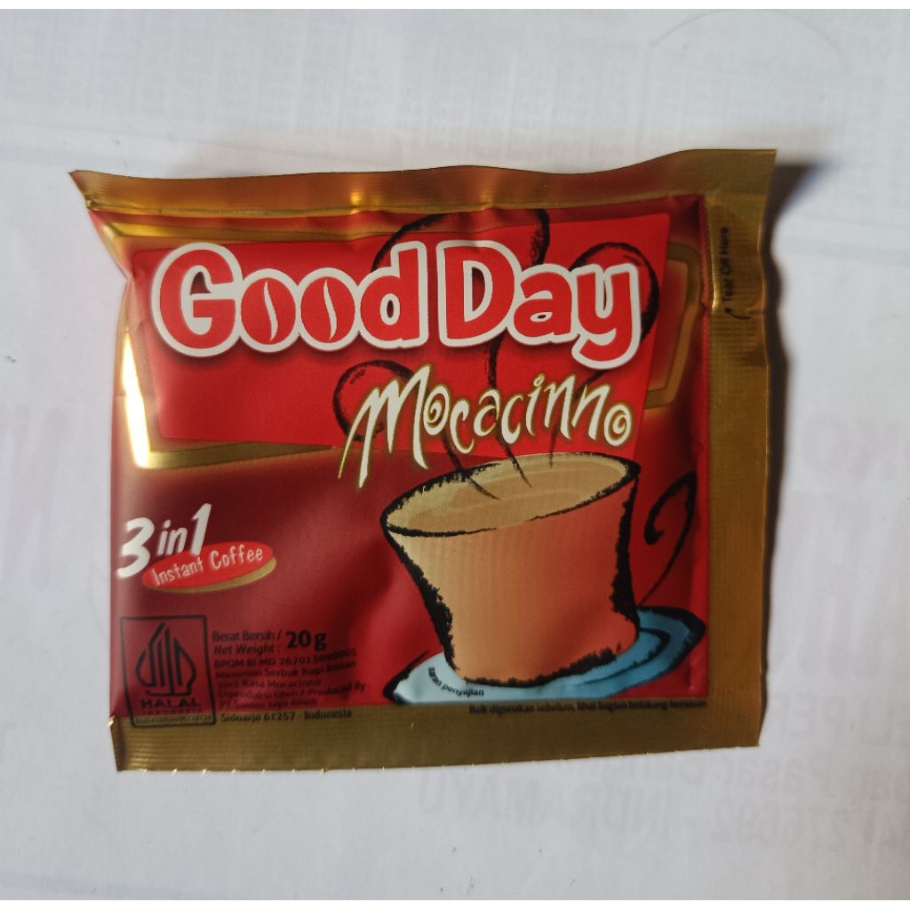 

Good Day Mocacinno 3in1 - Kopi instan Vanilla Latte Renceng isi 5 sachet
