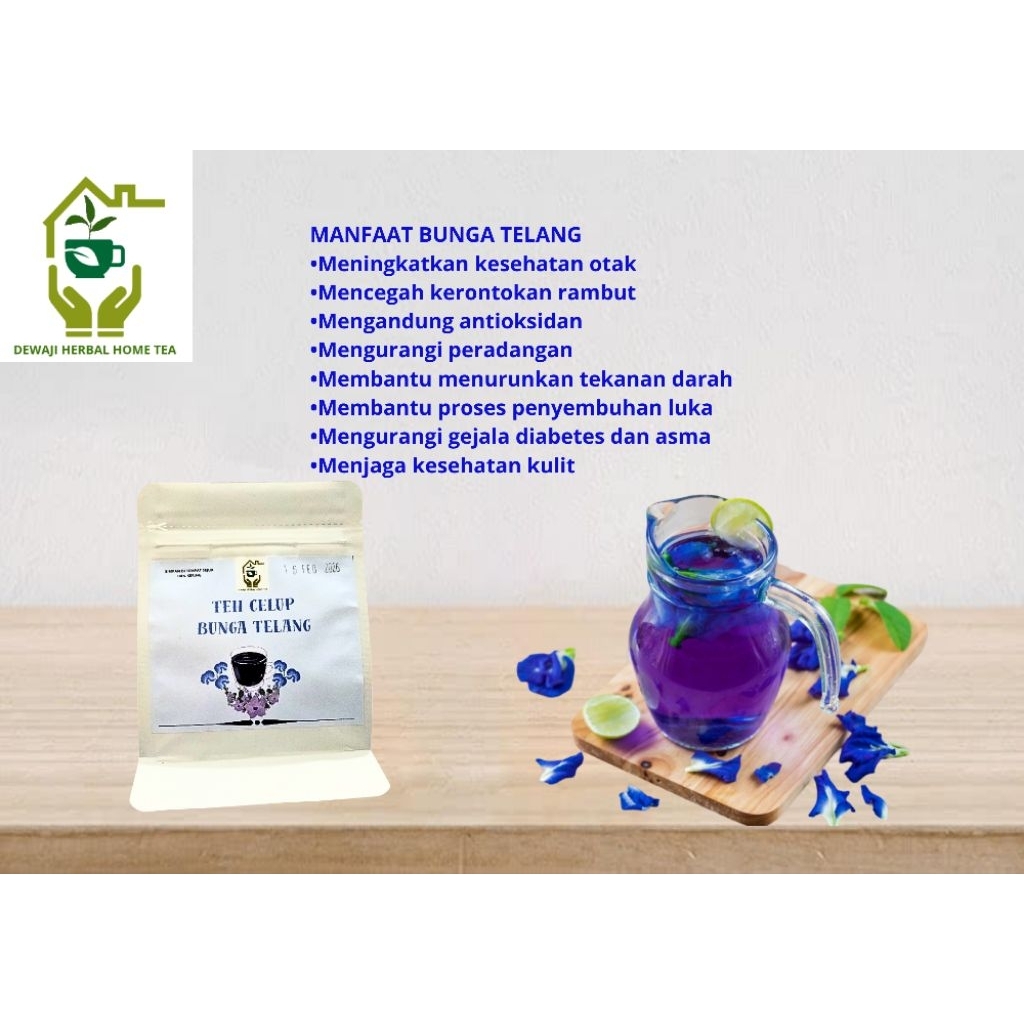 

Teh Celup Bunga Telang isi 15 kantong teh