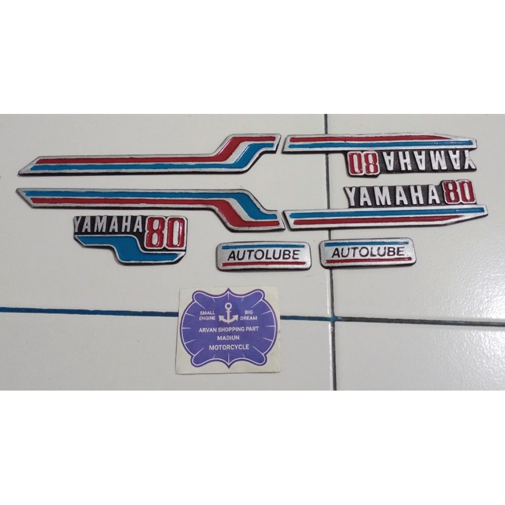 EMBLEM LOGO YAMAHA V80 SET