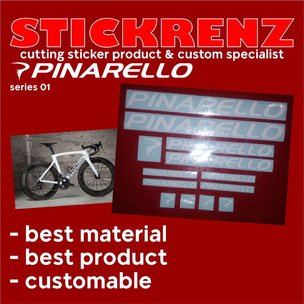 Cutting Sticker Stiker Frame Sepeda Roadbike MTB Pinarello 01 Custom