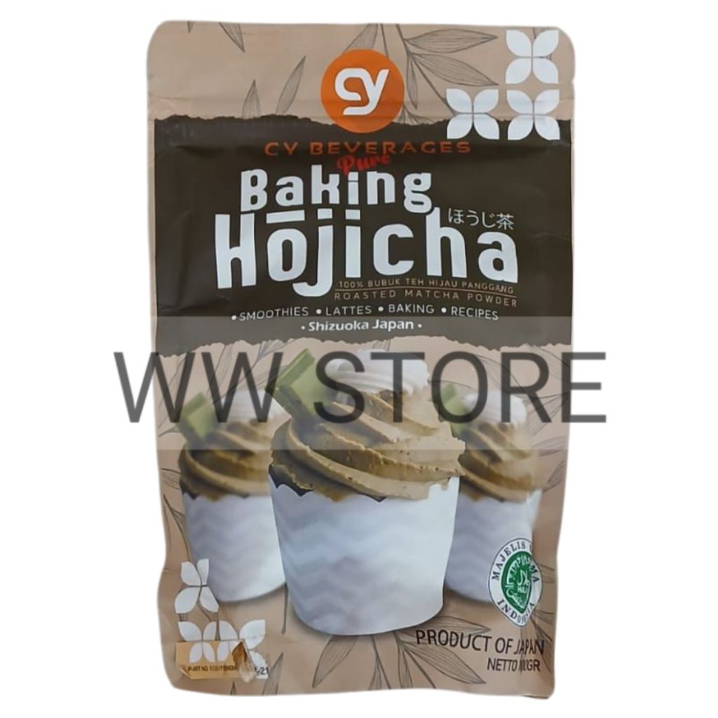 

Bubuk teh hijau panggang halal MUI CY BEVERAGES PURE BAKING HOJICHA Roasted Matcha Powder 100g