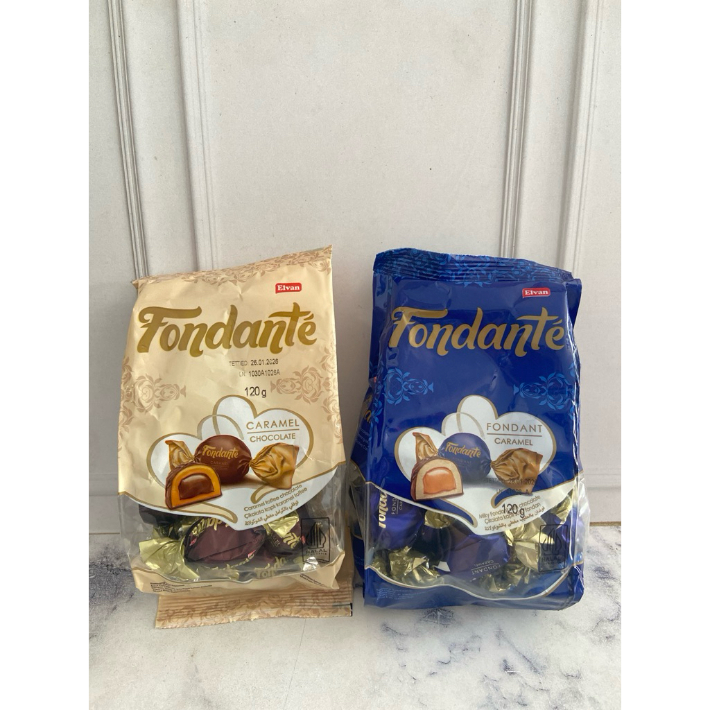 

BUNDLING COKLAT FONDANTE CARAMEL DAN FONDANTE COKLAT KEMASAN 120GR/COKLAT FONDANTE/ELVAN FONDANTE/coklat karamel/coklat fondant/permen coklat