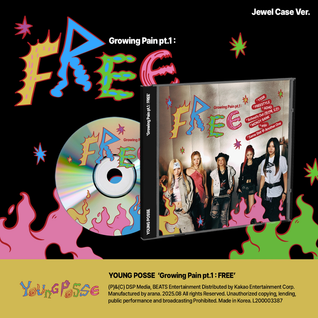 [DP ONLY/BACA DESK] YOUNG POSSE 4th EP Album - Growing Pain pt.1 : FREE (Jewel Case Ver.)