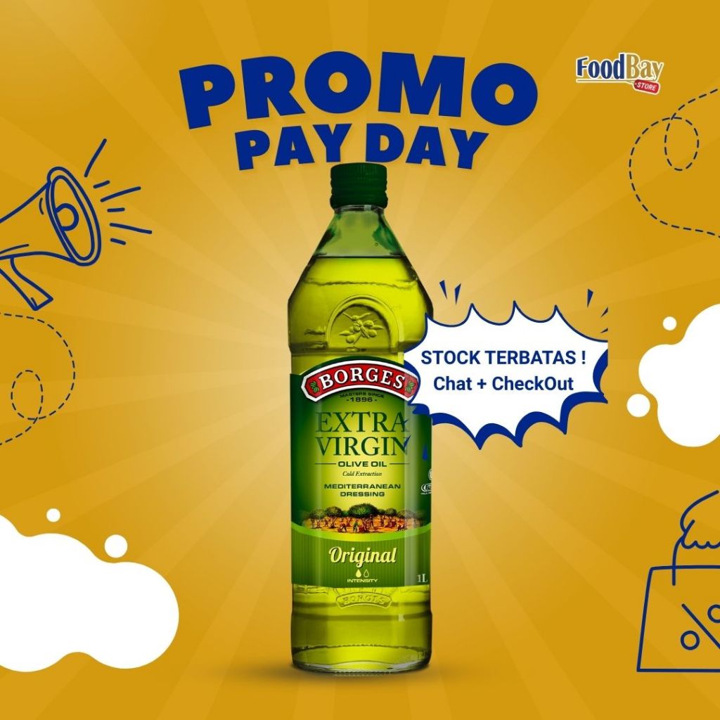 

BORGES Extra Virgin Olive Oil 1 Liter (1ltr) / Minyak Zaitun Virgin 1L