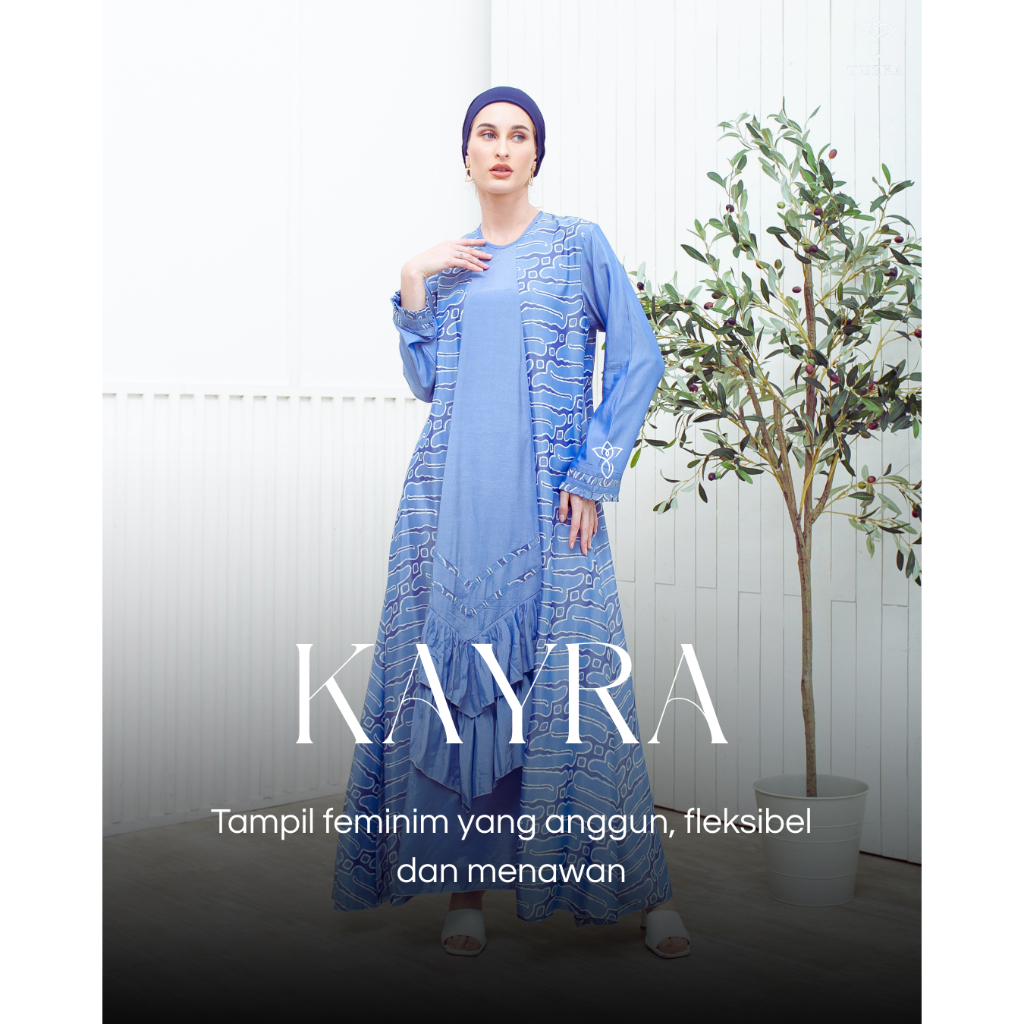 TUZKA - Kayra Dress Batik Modern Wanita Bahan Silk Semi-sutra