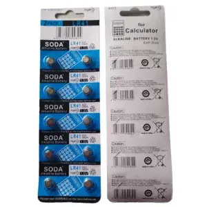 

Soda alkaline batteray lr 41 /ag 13 kalkulator & jam tangan
