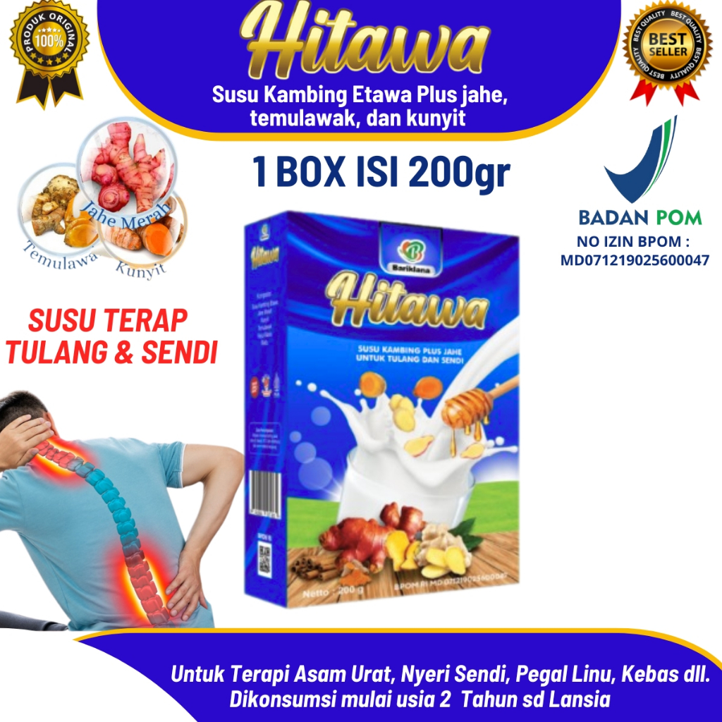 

HITAWA Susu Kambing Etawa Plus Herbal Jahe 200g Sehat sendi dan tulang