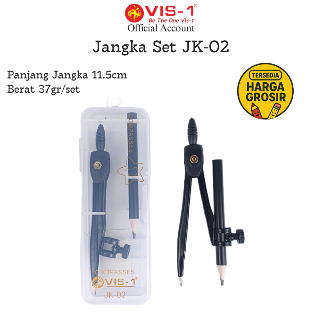 

VIS-1 Jangka Besi Mechanical / Jangka Sekolah Besi Murah JK-02